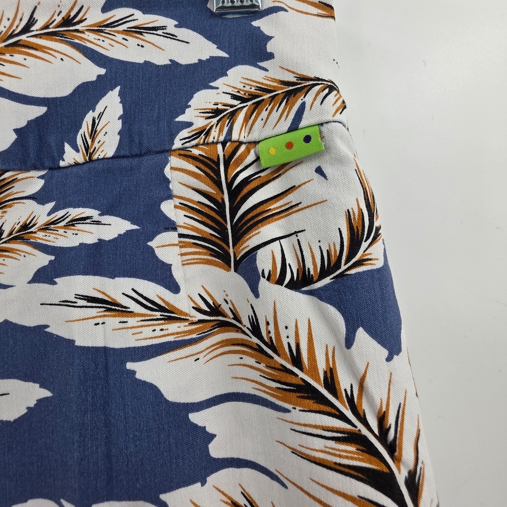SWING CONTROL GOLF SKORT WOMENS SIZE 4 BLUE TROPICAL LEAF POCKETS ATHLETIC SKIRT - Picture 6 of 12